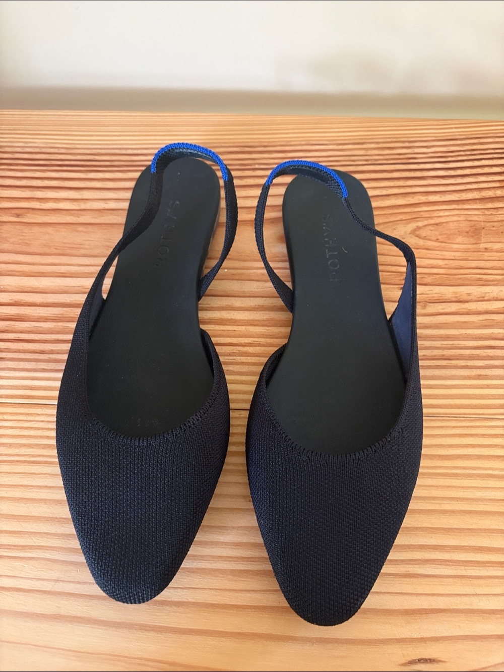 Rothy’s Slingback Knit Flats in Black